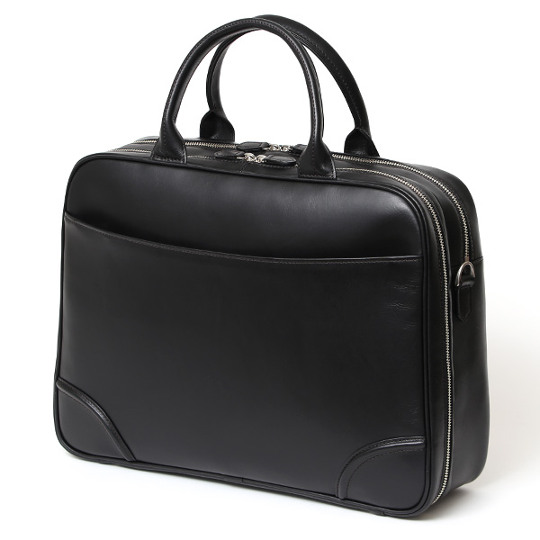 ブリーフケース レザー 大容量 ビジネスバッグ 本革 出張 A4 自立 ショルダーベルト付属 ブラック 黒 黒色 シンプル 通勤 仕事 鞄 日本製 高級 ブランド プラトウ(PLATEAU) ファイブウッズ(FIVE WOODS) 39379