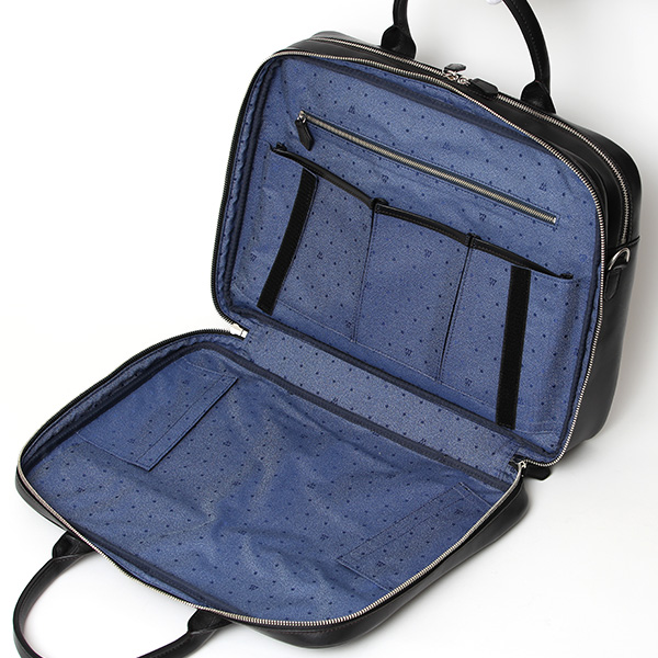 ブリーフケース レザー 大容量 ビジネスバッグ 本革 出張 A4 自立 ショルダーベルト付属 ブラック 黒 黒色 シンプル 通勤 仕事 鞄 日本製 高級 ブランド プラトウ(PLATEAU) ファイブウッズ(FIVE WOODS) 39379