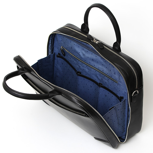 ブリーフケース レザー 大容量 ビジネスバッグ 本革 出張 A4 自立 ショルダーベルト付属 ブラック 黒 黒色 シンプル 通勤 仕事 鞄 日本製 高級 ブランド プラトウ(PLATEAU) ファイブウッズ(FIVE WOODS) 39379