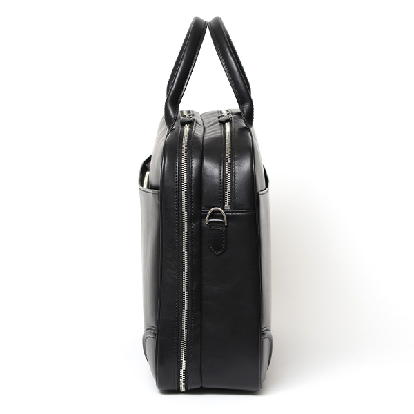 ブリーフケース レザー 大容量 ビジネスバッグ 本革 出張 A4 自立 ショルダーベルト付属 ブラック 黒 黒色 シンプル 通勤 仕事 鞄 日本製 高級 ブランド プラトウ(PLATEAU) ファイブウッズ(FIVE WOODS) 39379