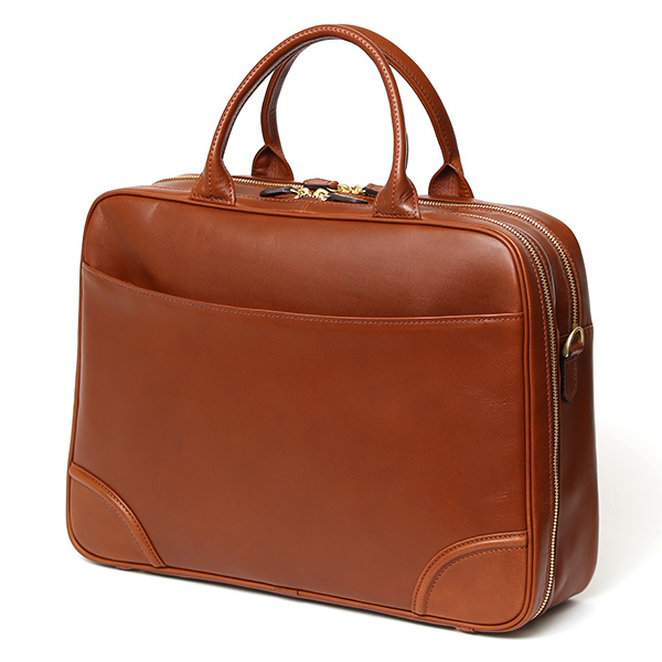 ブリーフケース レザー 大容量 ビジネスバッグ 本革 出張 A4 自立 ショルダーベルト付属 ブラウン 茶 茶色 シンプル 通勤 仕事 鞄 日本製 高級 ブランド プラトウ(PLATEAU) ファイブウッズ(FIVE WOODS) 39379