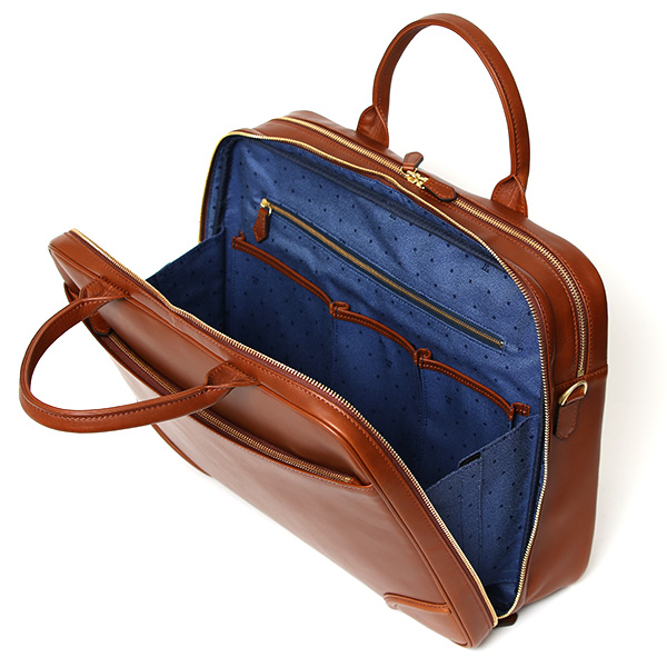 ブリーフケース レザー 大容量 ビジネスバッグ 本革 出張 A4 自立 ショルダーベルト付属 ブラウン 茶 茶色 シンプル 通勤 仕事 鞄 日本製 高級 ブランド プラトウ(PLATEAU) ファイブウッズ(FIVE WOODS) 39379