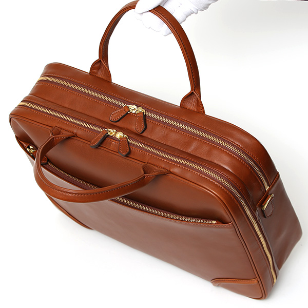 ブリーフケース レザー 大容量 ビジネスバッグ 本革 出張 A4 自立 ショルダーベルト付属 ブラウン 茶 茶色 シンプル 通勤 仕事 鞄 日本製 高級 ブランド プラトウ(PLATEAU) ファイブウッズ(FIVE WOODS) 39379