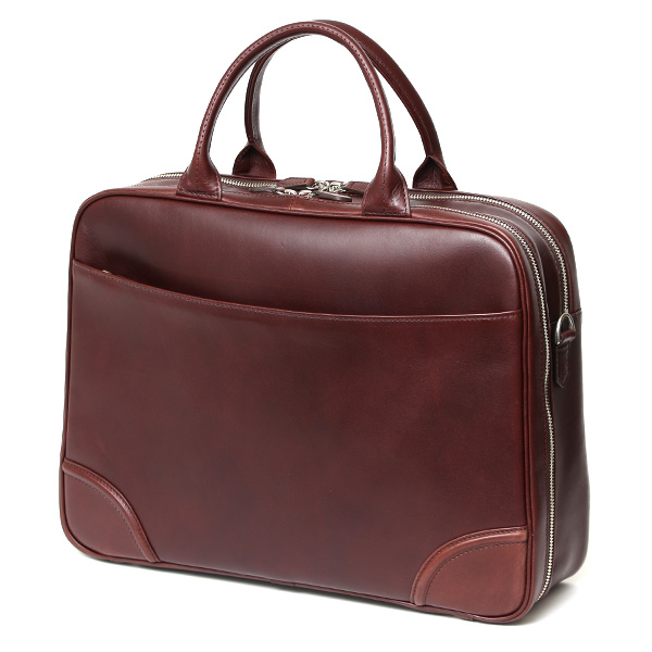 ブリーフケース レザー 大容量 ビジネスバッグ 本革 出張 A4 自立 ショルダーベルト付属 レッド ワイン 赤色 シンプル 通勤 仕事 鞄 日本製 高級 ブランド プラトウ(PLATEAU) ファイブウッズ(FIVE WOODS) 39379