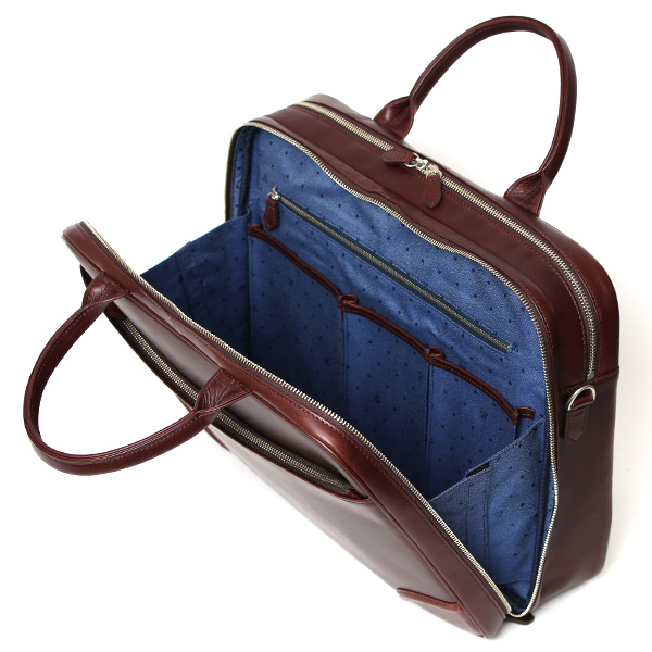 ブリーフケース レザー 大容量 ビジネスバッグ 本革 出張 A4 自立 ショルダーベルト付属 レッド ワイン 赤色 シンプル 通勤 仕事 鞄 日本製 高級 ブランド プラトウ(PLATEAU) ファイブウッズ(FIVE WOODS) 39379