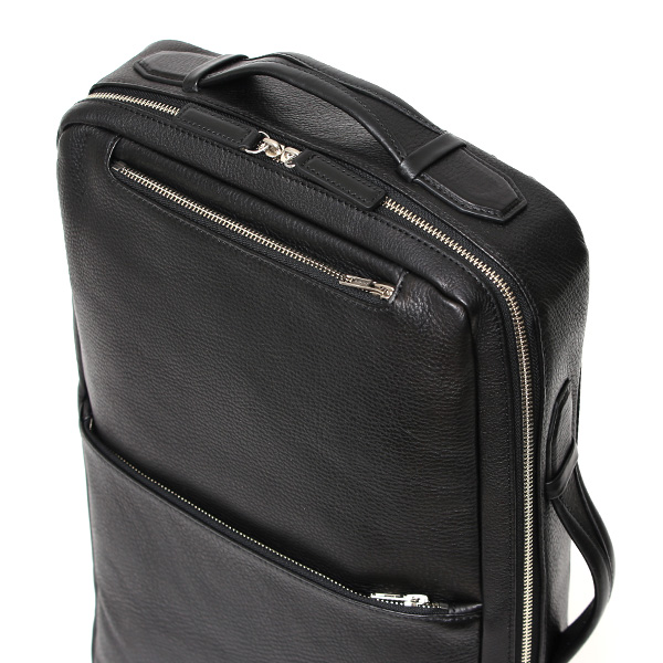  ビジネスリュック メンズ 本革 A4 13インチPC 15インチPC ブラック 黒 黒色 レザー バックパック 経年変化 リュックサック エイジング 日本製 FIVE WOODS ファイブウッズ グレイン2.0 39601