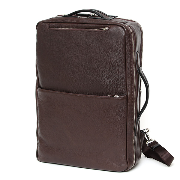ビジネスリュック メンズ 本革 A4 13インチPC 15インチPC ブラウン 茶 茶色 大容量 レザー バックパック 2気室 経年変化 大きめ リュックサック エイジング 日本製 FIVE WOODS ファイブウッズ グレイン2.0 39602