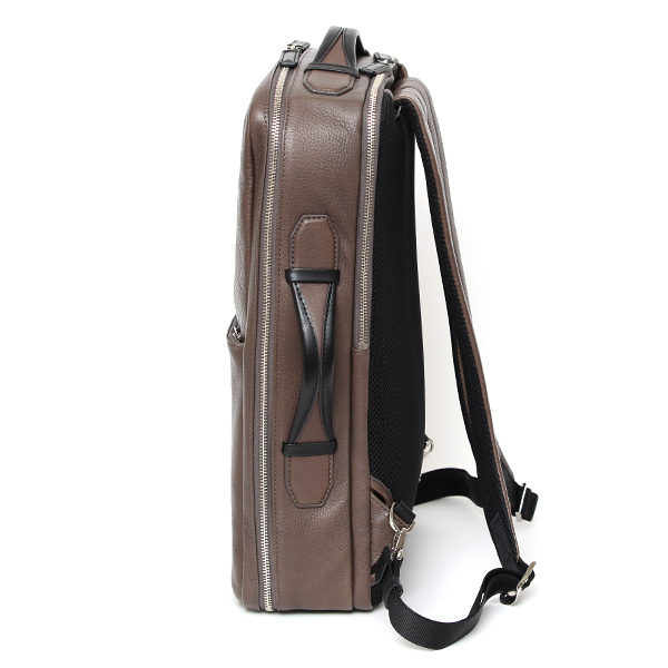 ビジネスリュック メンズ 本革 A4 13インチPC 15インチPC ベージュ 肌色 大容量 レザー バックパック 2気室 経年変化 大きめ リュックサック エイジング 日本製 FIVE WOODS ファイブウッズ グレイン2.0 39602