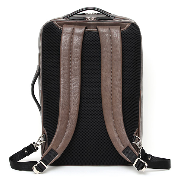 ビジネスリュック メンズ 本革 A4 13インチPC 15インチPC ベージュ 肌色 大容量 レザー バックパック 2気室 経年変化 大きめ リュックサック エイジング 日本製 FIVE WOODS ファイブウッズ グレイン2.0 39602