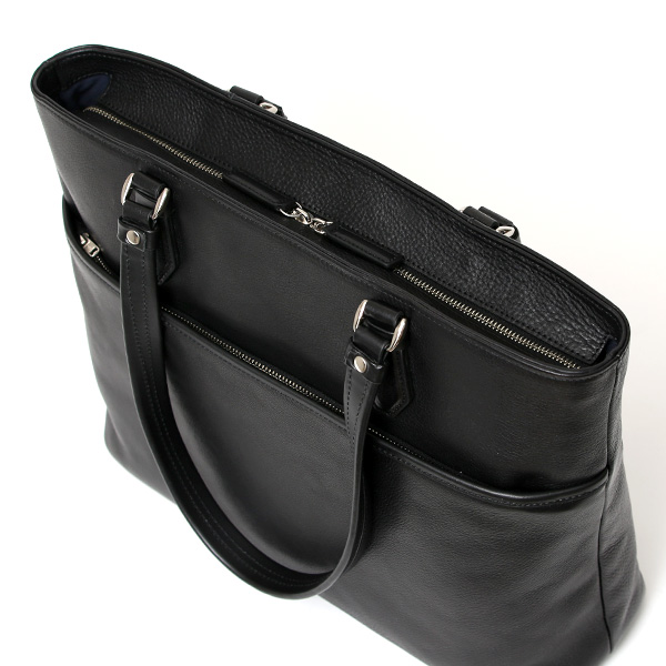 ビジネストートバッグ メンズ 本革 A4 13インチPC 15インチPC ブラック 黒 黒色 レザー 経年変化 通勤 かばん エイジング 日本製 FIVE WOODS ファイブウッズ グレイン2.0 39603