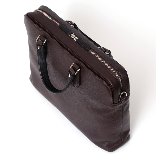  ビジネスバッグ 本革 メンズ A4 13インチPC 15インチPC ブラウン 茶 茶色 レザー ブリーフケース 通勤 2WAY かばん ショルダーストラップ付属 経年変化 エイジング 30代 40代 50代 日本製 FIVE WOODS ファイブウッズ グレイン2.0 39604