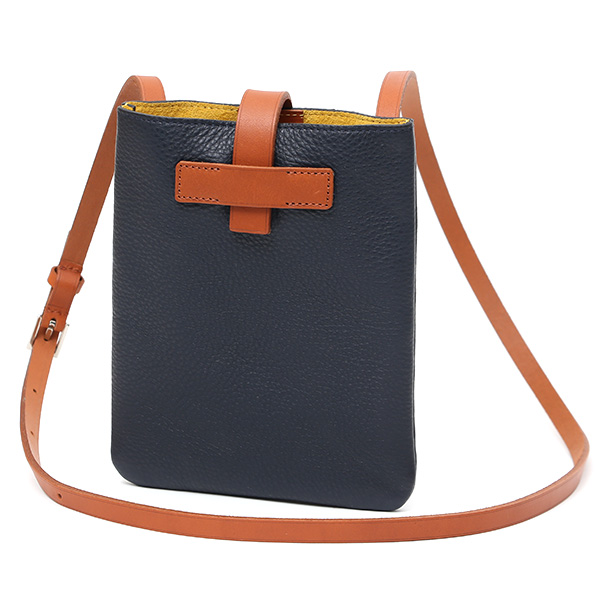 フラソリティ(Flathority) レザー ショルダーバッグ 本革 スマホポーチ メンズ 日本製 ブランド ブルー ネイビー 青色 サコッシュ 斜め掛け 鞄 小さい カバン マストロット社 イタリアンレザー 男性 おしゃれ プレゼント 高級 30代 40代 50代 60代