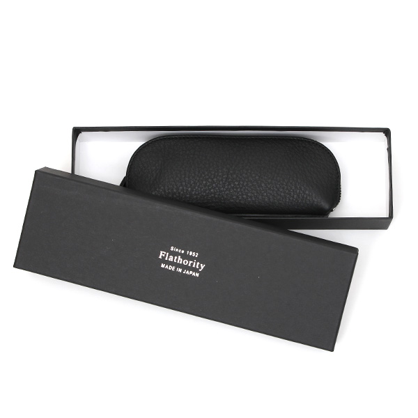  フラソリティ(Flathority) 本革 ペンケース メガネ入れ レザー 日本製 ポーチ 小物入れ ブラック 黒 黒色 メンズ レディース 筆箱 メガネケース 眼鏡 サングラス 男性 女性 プレゼント 男女兼用 ギフト 高級 ブランド おしゃれ かわいい