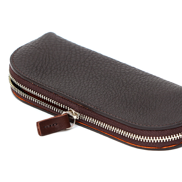 フラソリティ(Flathority) 本革 ペンケース メガネ入れ レザー 日本製 ポーチ 小物入れ ブラウン 茶 茶色 メンズ レディース 筆箱 メガネケース 眼鏡 サングラス 男性 女性 プレゼント 男女兼用 ギフト 高級 ブランド おしゃれ かわいい