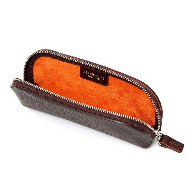 フラソリティ(Flathority) 本革 ペンケース メガネ入れ レザー 日本製 ポーチ 小物入れ ブラウン 茶 茶色 メンズ レディース 筆箱 メガネケース 眼鏡 サングラス 男性 女性 プレゼント 男女兼用 ギフト 高級 ブランド おしゃれ かわいい