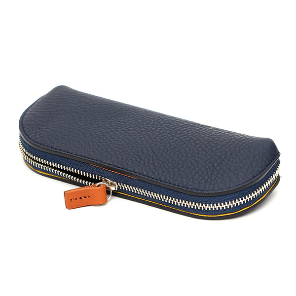  フラソリティ(Flathority) 本革 ペンケース メガネ入れ レザー 日本製 ポーチ 小物入れ ブルー ネイビー 青色 メンズ レディース 筆箱 メガネケース 眼鏡 サングラス 男性 女性 プレゼント 男女兼用 ギフト 高級 ブランド おしゃれ かわいい