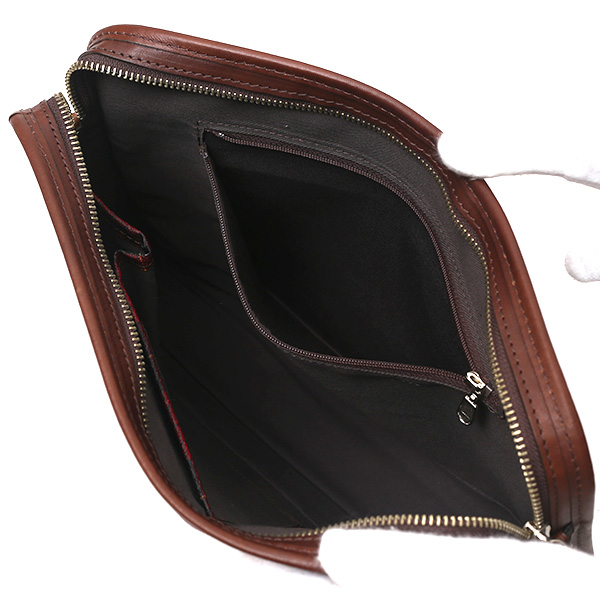 クラッチバッグ メンズ セカンドバッグ チェック柄 レッド ワイン 赤色 本革 レザー 日本製 カバン レディース フランコ スパダ(Franco Spada)