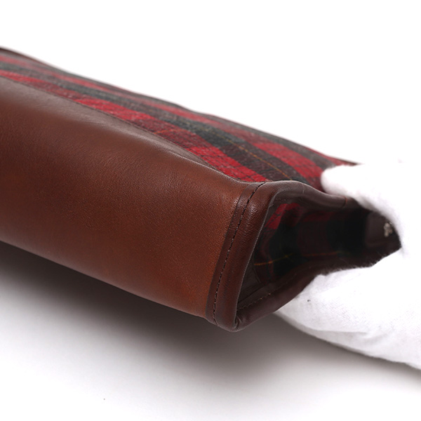 クラッチバッグ メンズ セカンドバッグ チェック柄 レッド ワイン 赤色 本革 レザー 日本製 カバン レディース フランコ スパダ(Franco Spada)