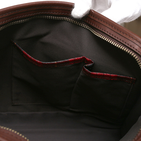 クラッチバッグ メンズ セカンドバッグ チェック柄 レッド ワイン 赤色 本革 レザー 日本製 カバン レディース フランコ スパダ(Franco Spada)