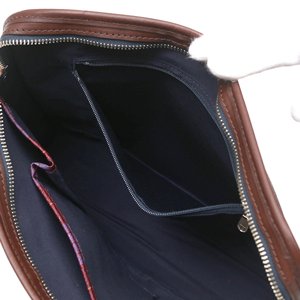  クラッチバッグ メンズ セカンドバッグ チェック柄 ブルー ネイビー 青色 本革 レザー 日本製 カバン レディース フランコ スパダ(Franco Spada)