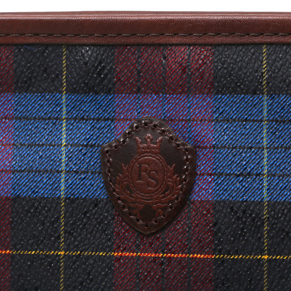  クラッチバッグ メンズ セカンドバッグ チェック柄 ブルー ネイビー 青色 本革 レザー 日本製 カバン レディース フランコ スパダ(Franco Spada)