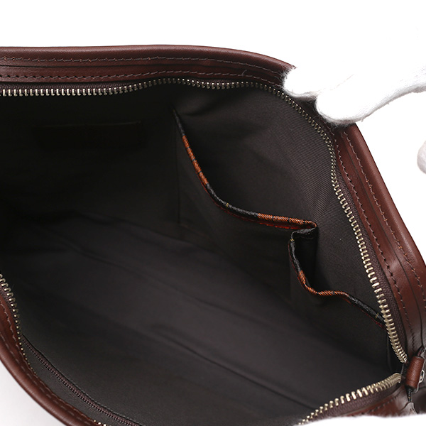  クラッチバッグ メンズ セカンドバッグ チェック柄 オレンジ 橙色 本革 レザー 日本製 カバン レディース フランコ スパダ(Franco Spada)