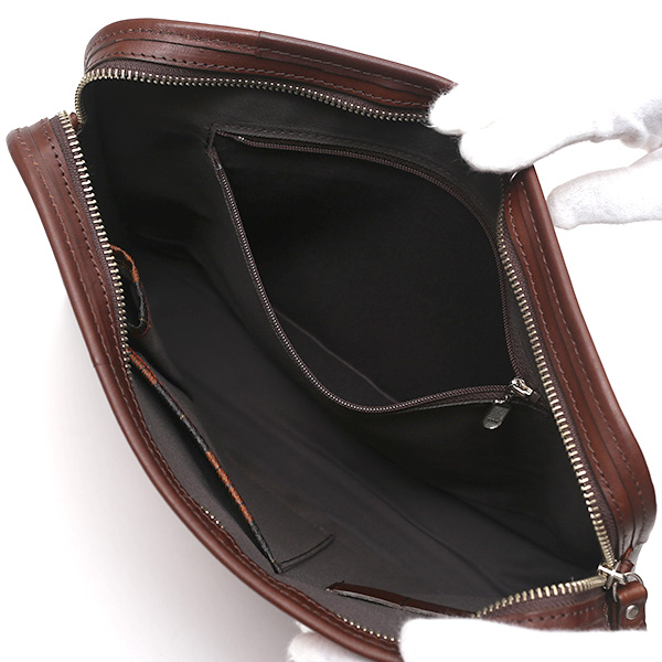  クラッチバッグ メンズ セカンドバッグ チェック柄 オレンジ 橙色 本革 レザー 日本製 カバン レディース フランコ スパダ(Franco Spada)