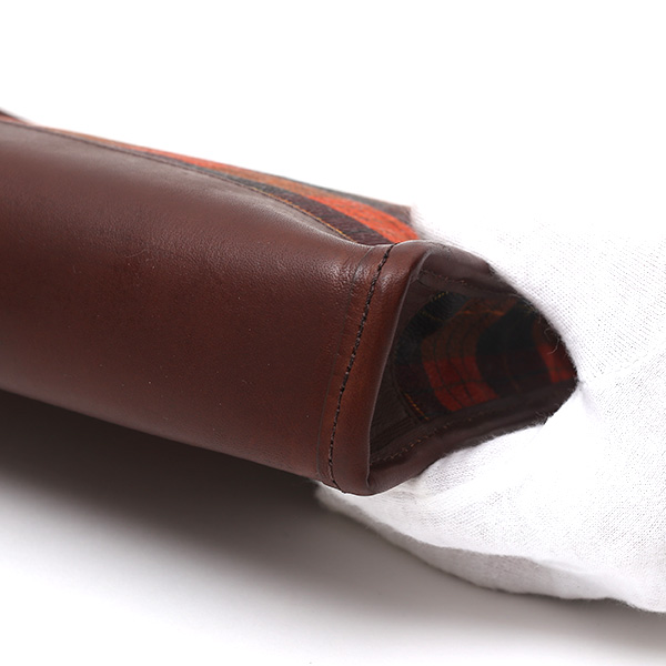  クラッチバッグ メンズ セカンドバッグ チェック柄 オレンジ 橙色 本革 レザー 日本製 カバン レディース フランコ スパダ(Franco Spada)