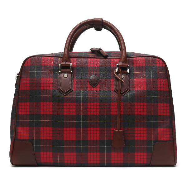 フランコ スパダ(Franco Spada) チェック柄 ブリーフケース レッド