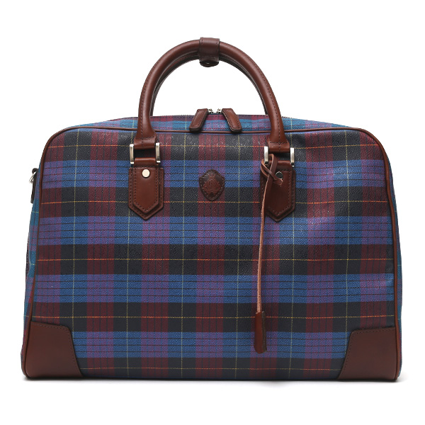 フランコ スパダ(Franco Spada) チェック柄 ブリーフケース ブルー