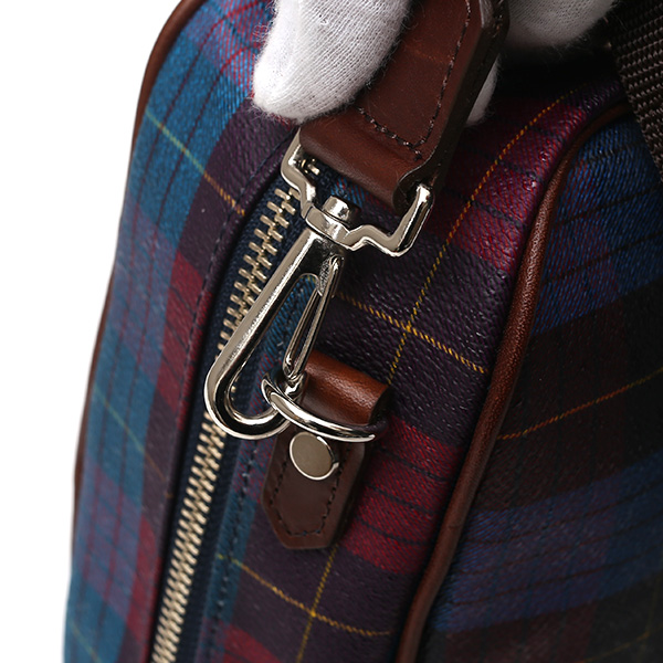  ブリーフケース メンズ ビジネスバッグ チェック柄 ブルー ネイビー 青色 本革 レザー 日本製 カバン 通勤 鞄 フランコ スパダ(Franco Spada)