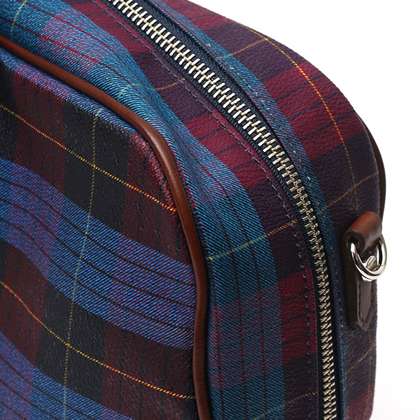  ブリーフケース メンズ ビジネスバッグ チェック柄 ブルー ネイビー 青色 本革 レザー 日本製 カバン 通勤 鞄 フランコ スパダ(Franco Spada)