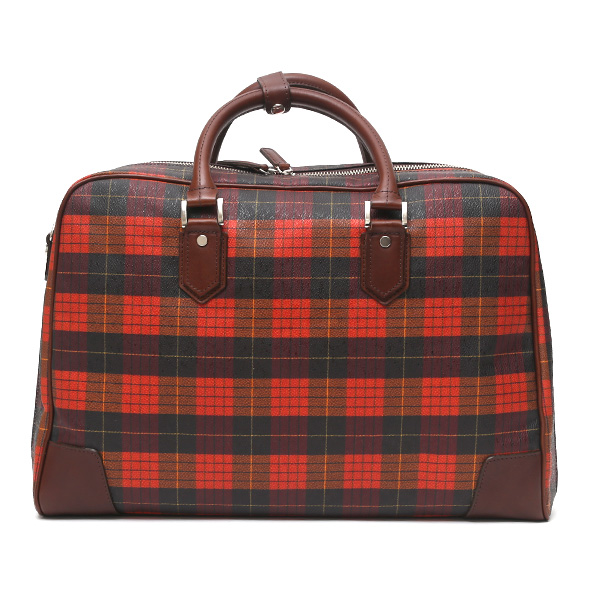  ブリーフケース メンズ ビジネスバッグ チェック柄 オレンジ 橙色 本革 レザー 日本製 カバン 通勤 鞄 フランコ スパダ(Franco Spada)