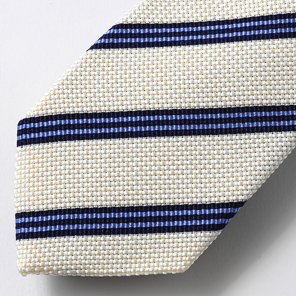  ネクタイ ストライプ ホワイト 白色 日本製 シルク100% 結婚式 プレゼント フォーマル Franco Spada(フランコ スパダ)