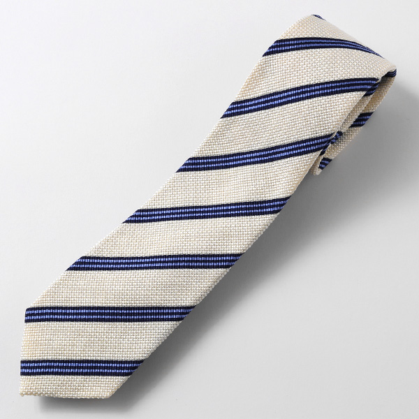  ネクタイ ストライプ ホワイト 白色 日本製 シルク100% 結婚式 プレゼント フォーマル Franco Spada(フランコ スパダ)