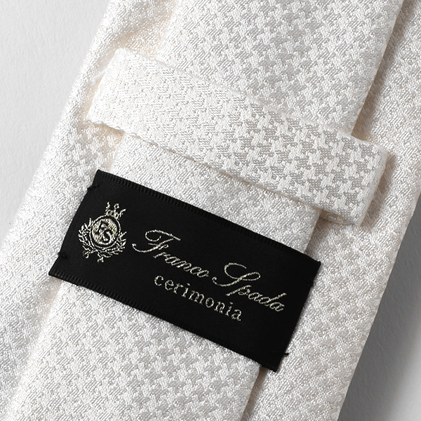  ネクタイ 無地 ホワイト 白色 日本製 シルク100% 結婚式 プレゼント フォーマル Franco Spada(フランコ スパダ)