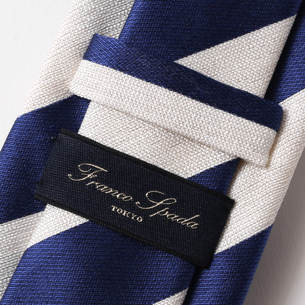  ネクタイ ストライプ ブルー ネイビー 青色 日本製 シルク100% 結婚式 プレゼント フォーマル Franco Spada(フランコ スパダ)