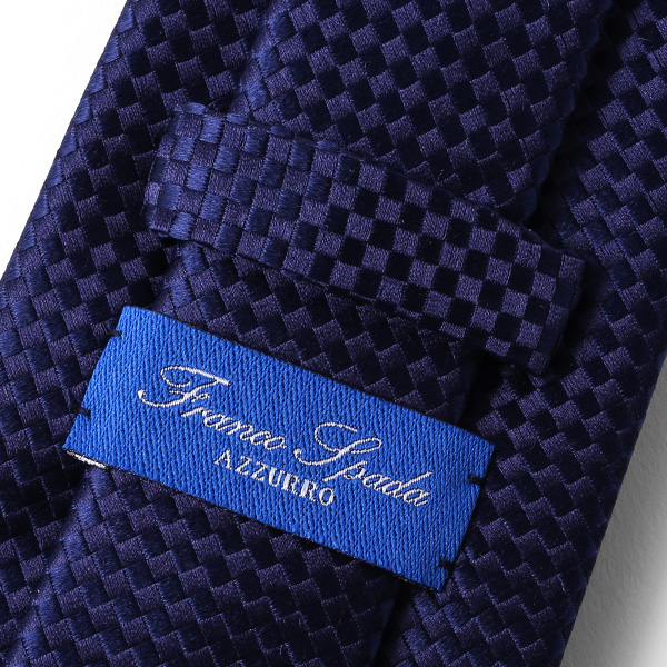  ネクタイ 無地 ブルー ネイビー 青色 日本製 シルク100% 結婚式 プレゼント フォーマル Franco Spada(フランコ スパダ)