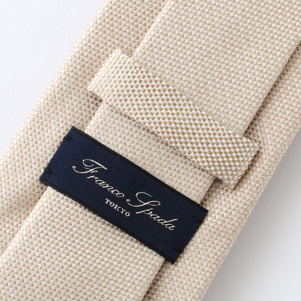  ネクタイ 無地 ベージュ 肌色 日本製 シルク100% 結婚式 プレゼント フォーマル Franco Spada(フランコ スパダ)