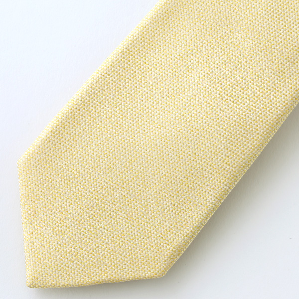  ネクタイ 無地 イエロー 黄色 日本製 シルク100% 結婚式 プレゼント フォーマル Franco Spada(フランコ スパダ)