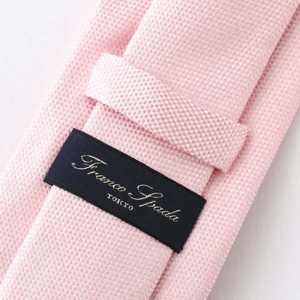  ネクタイ 無地 ピンク 桃色 日本製 シルク100% 結婚式 プレゼント フォーマル Franco Spada(フランコ スパダ)