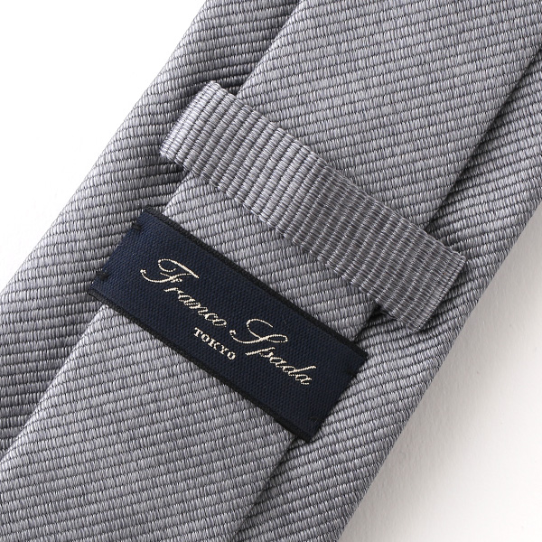  ネクタイ 無地 グレー グレイ 灰色 日本製 シルク100% 結婚式 プレゼント フォーマル Franco Spada(フランコ スパダ)
