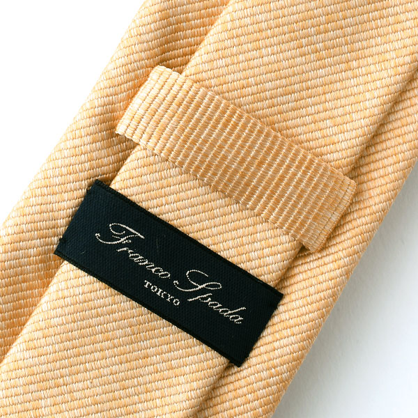  ネクタイ 無地 イエロー 黄色 日本製 シルク100% 結婚式 プレゼント フォーマル Franco Spada(フランコ スパダ)