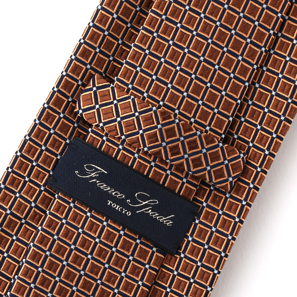  ネクタイ 無地 ブラウン 茶 茶色 日本製 シルク100% 結婚式 プレゼント フォーマル Franco Spada(フランコ スパダ)