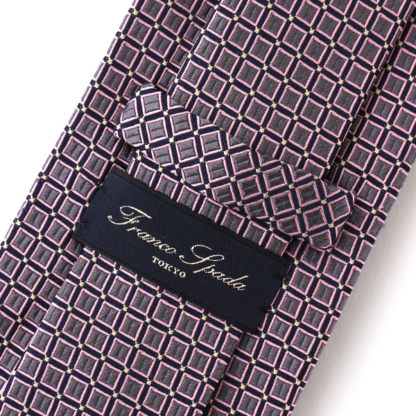  ネクタイ 無地 ピンク 桃色 日本製 シルク100% 結婚式 プレゼント フォーマル Franco Spada(フランコ スパダ)