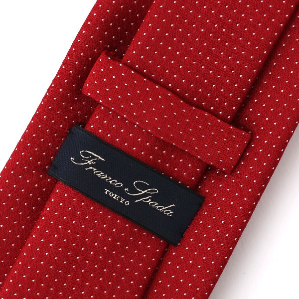  ネクタイ 無地 レッド ワイン 赤色 日本製 シルク100% 結婚式 プレゼント フォーマル Franco Spada(フランコ スパダ)