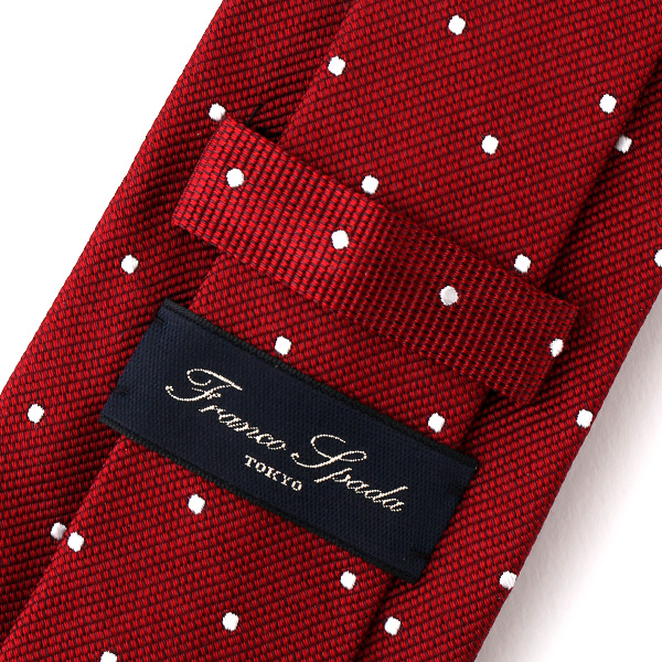 ネクタイ 無地 レッド ワイン 赤色 日本製 シルク100% 結婚式 プレゼント フォーマル Franco Spada(フランコ スパダ)