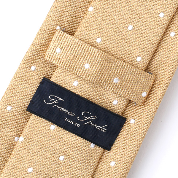  ネクタイ 無地 イエロー 黄色 日本製 シルク100% 結婚式 プレゼント フォーマル Franco Spada(フランコ スパダ)