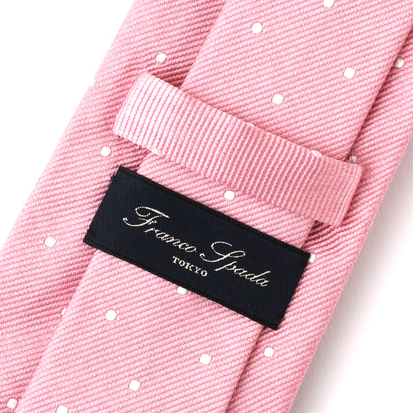  ネクタイ 無地 ピンク 桃色 日本製 シルク100% 結婚式 プレゼント フォーマル Franco Spada(フランコ スパダ)