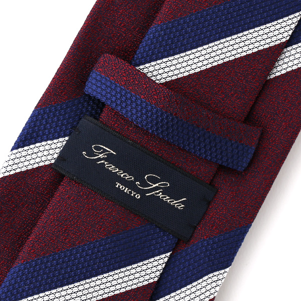  ネクタイ 無地 レッド ワイン 赤色 日本製 シルク100% 結婚式 プレゼント フォーマル Franco Spada(フランコ スパダ)